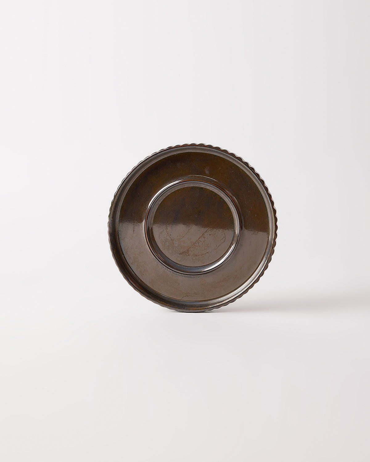 Relief Asortik Desenli 4 Parça 2 Kişilik Porselen Çay Kahve Fincan Takımı 220 ml - Kahverengi