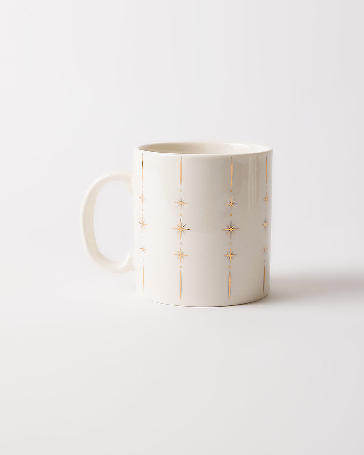 Stella Gerçek Altın Yaldızlı Işıltılı Porselen Kupa 340 ml