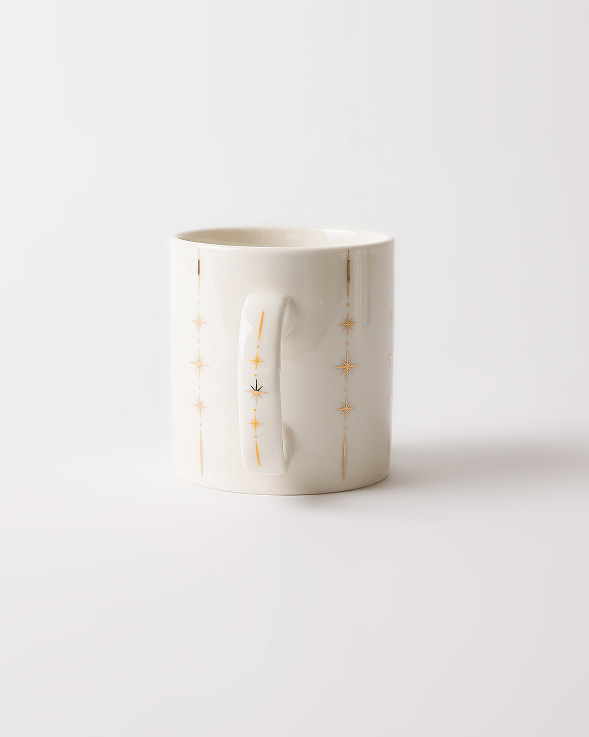 Stella Gerçek Altın Yaldızlı Işıltılı Porselen Kupa 340 ml