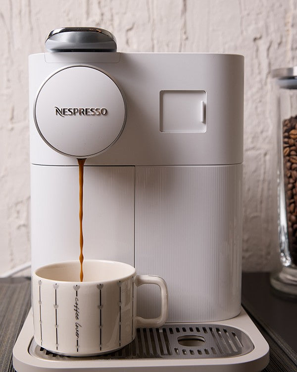 Coffee Lover Çizgili ve Yazılı Porselen Kupa 220 ml