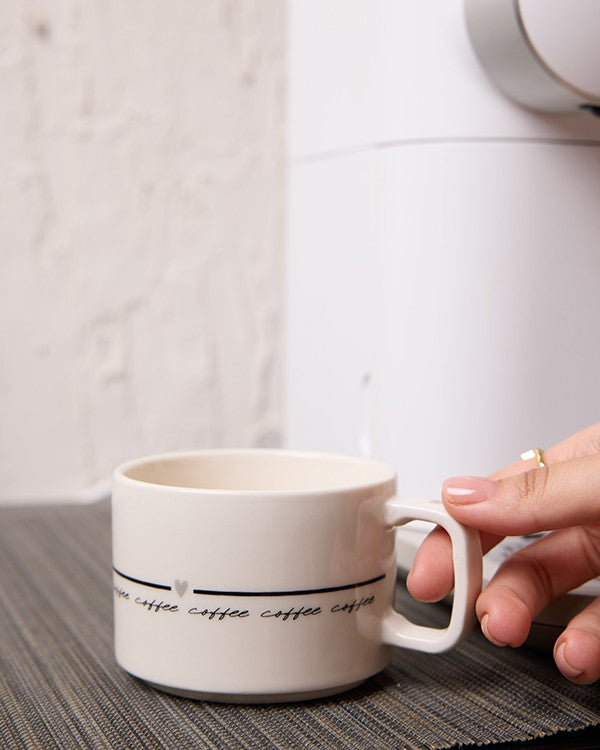 Coffee First Yazılı Porselen Kupa 220 ml